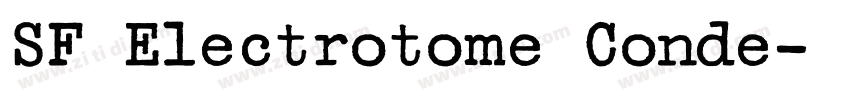SF Electrotome Conde字体转换
